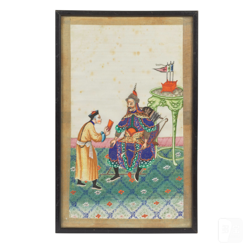 中國畫家 十九世紀 室内人物一組十二幅 水粉紙本 鏡框 | CHINESE ARTIST (19TH CENTURY) - 图4